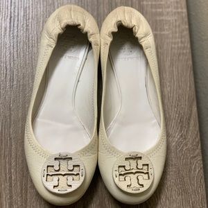 Tory Burch Cream Flats